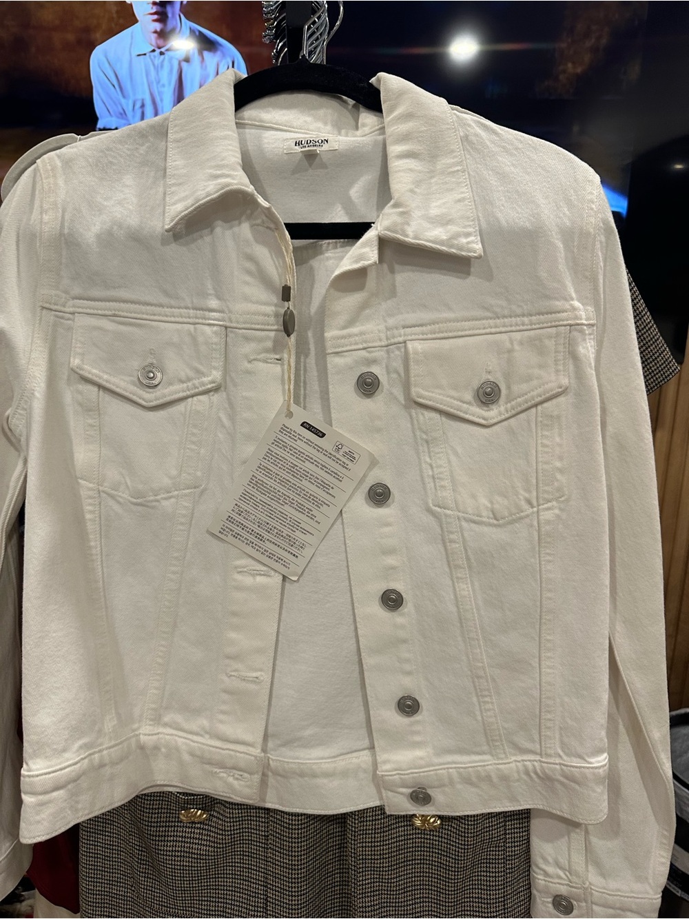 Hudson Jeans White Denim Trucker Jacket